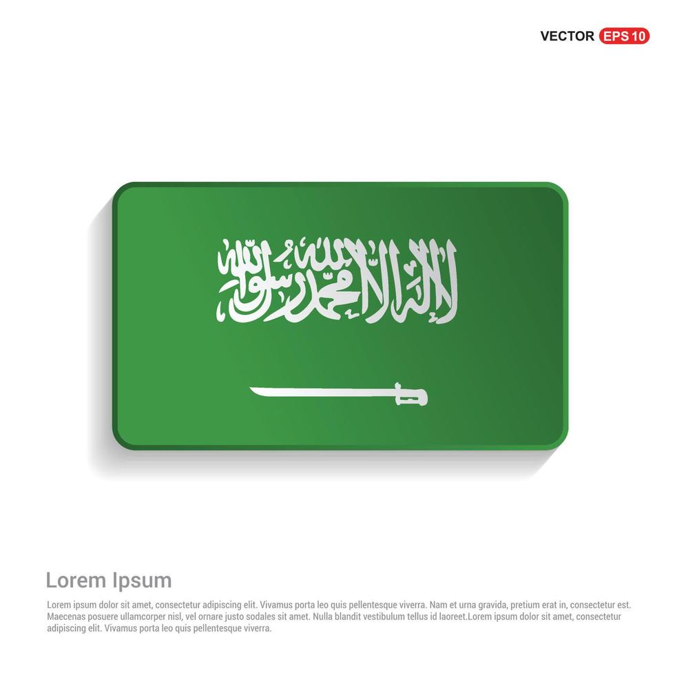 saudia arabien flaggor design vektor