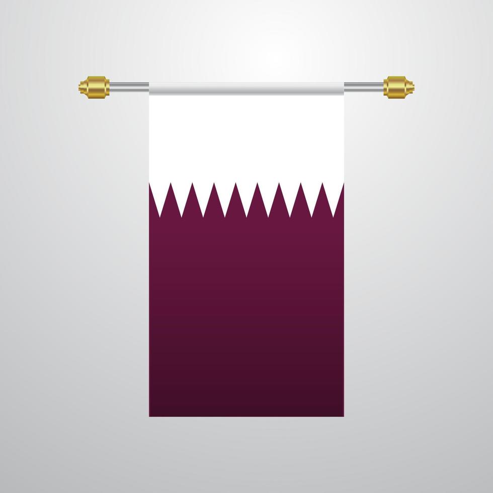 Katar hängende Flagge vektor