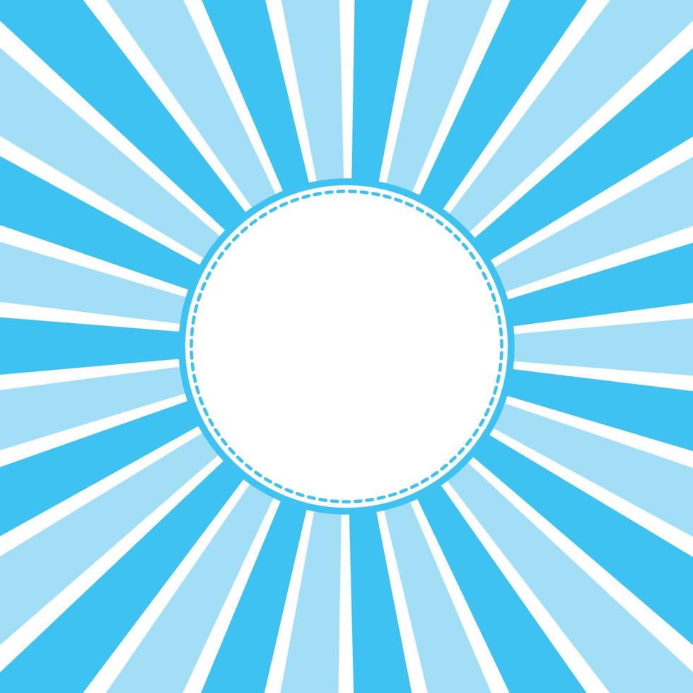 Illustration von blauen Strahlen mit einem Kreis in der Mitte vektor