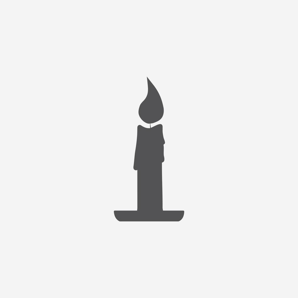 Kerze, Symbolvektor brennen isoliert vektor