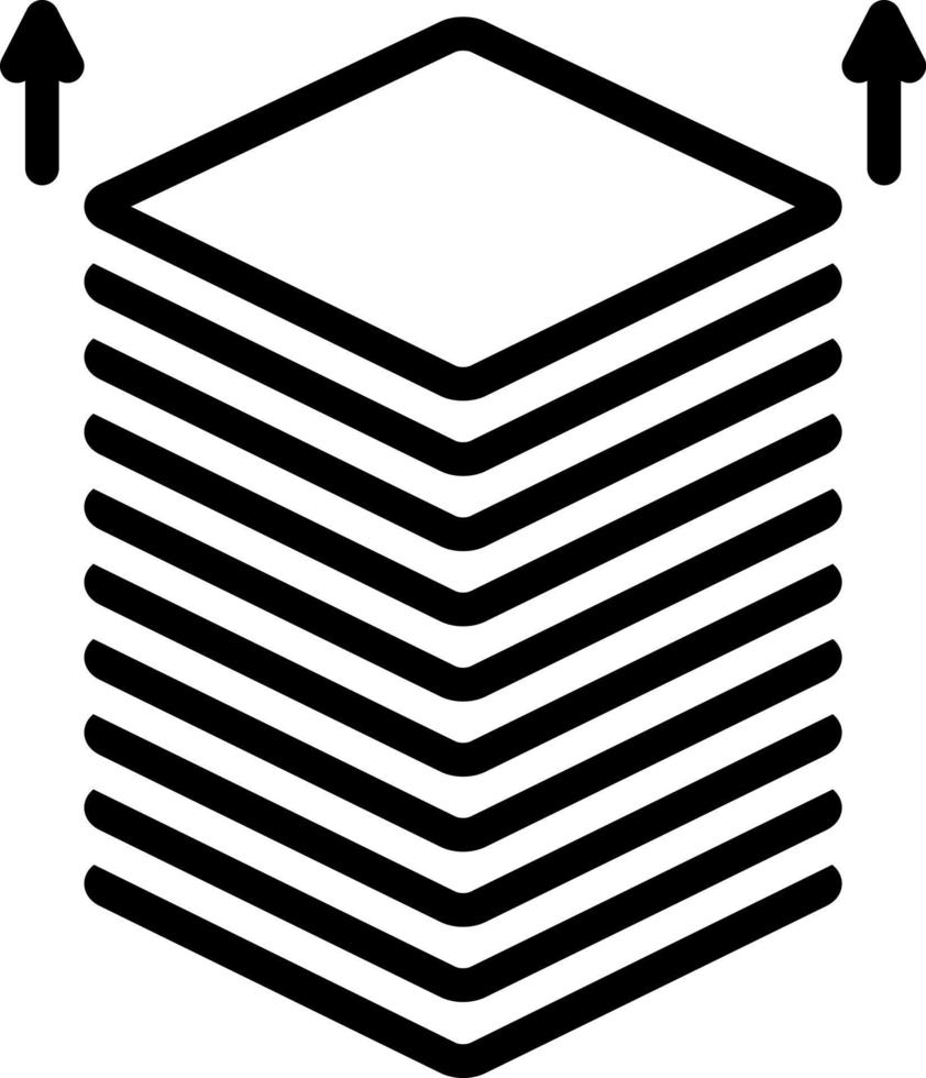 Liniensymbol für Stapel vektor