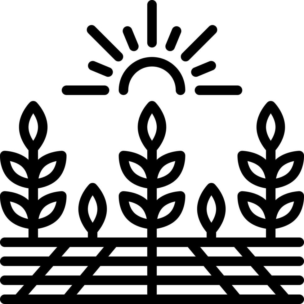 Liniensymbol für die Landwirtschaft vektor