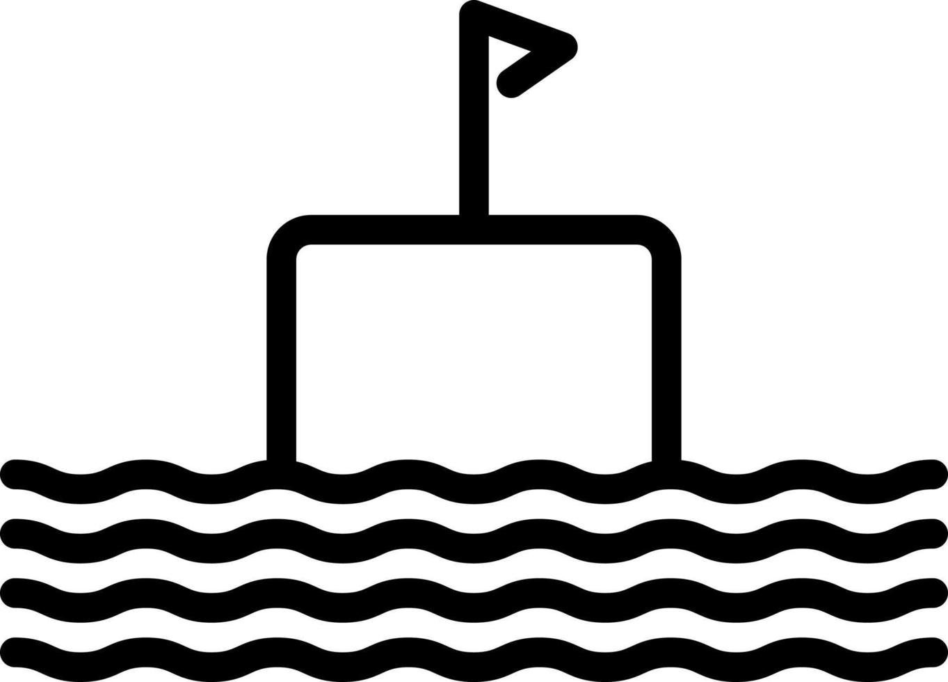 Liniensymbol für Schwimmer, vektor