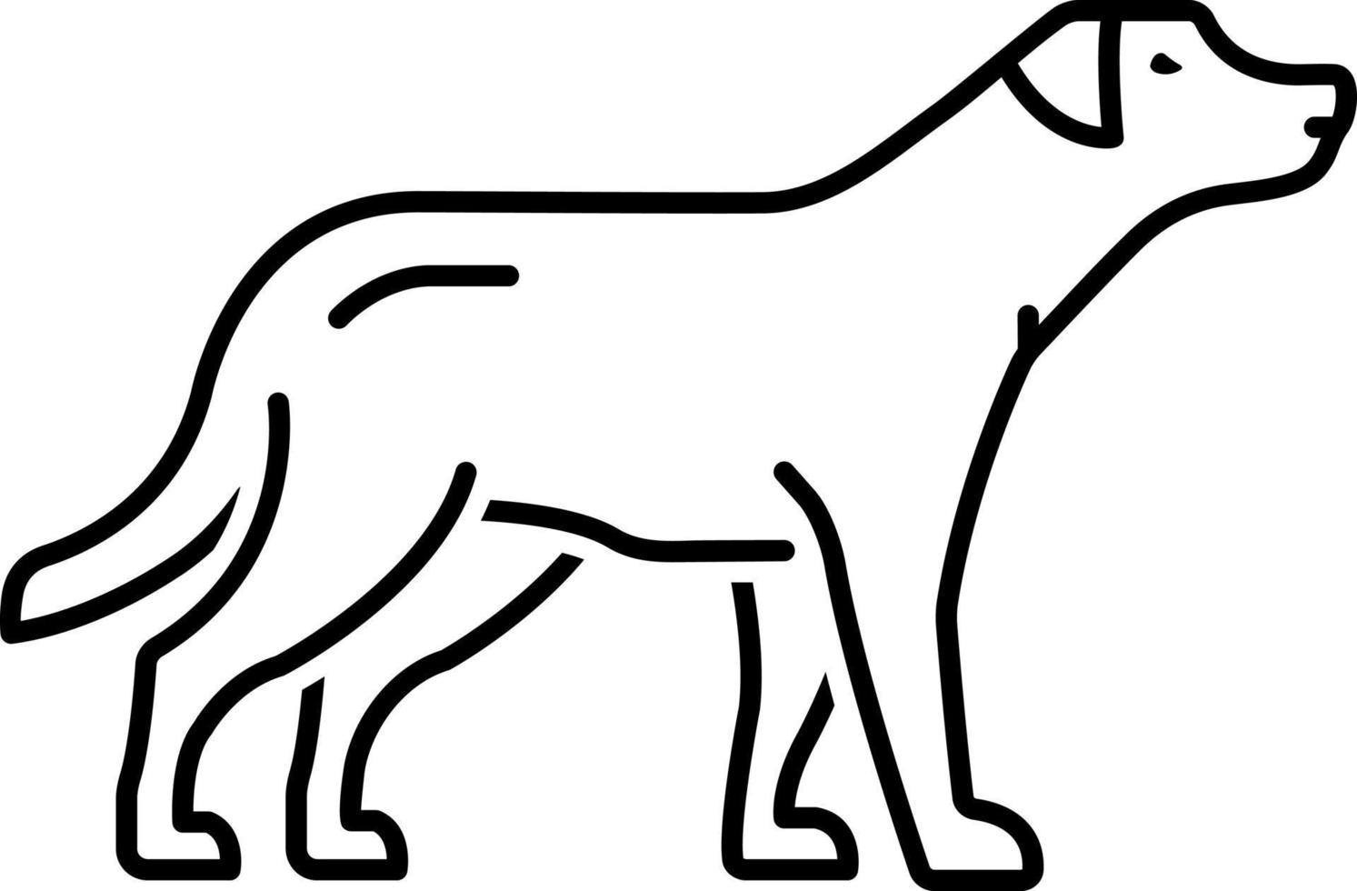 Liniensymbol für Hund vektor
