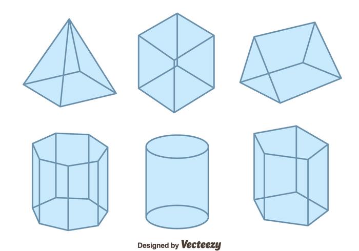 3D geometriska former vektor
