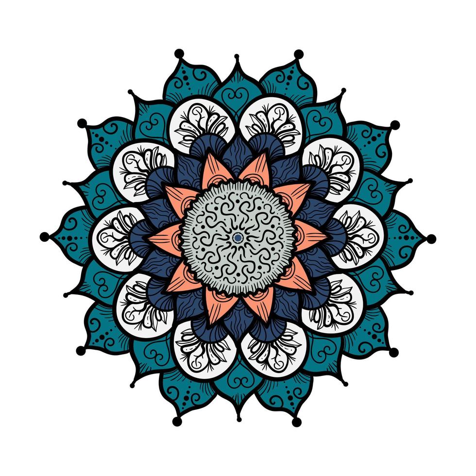 Mandala Linienvorlage vektor