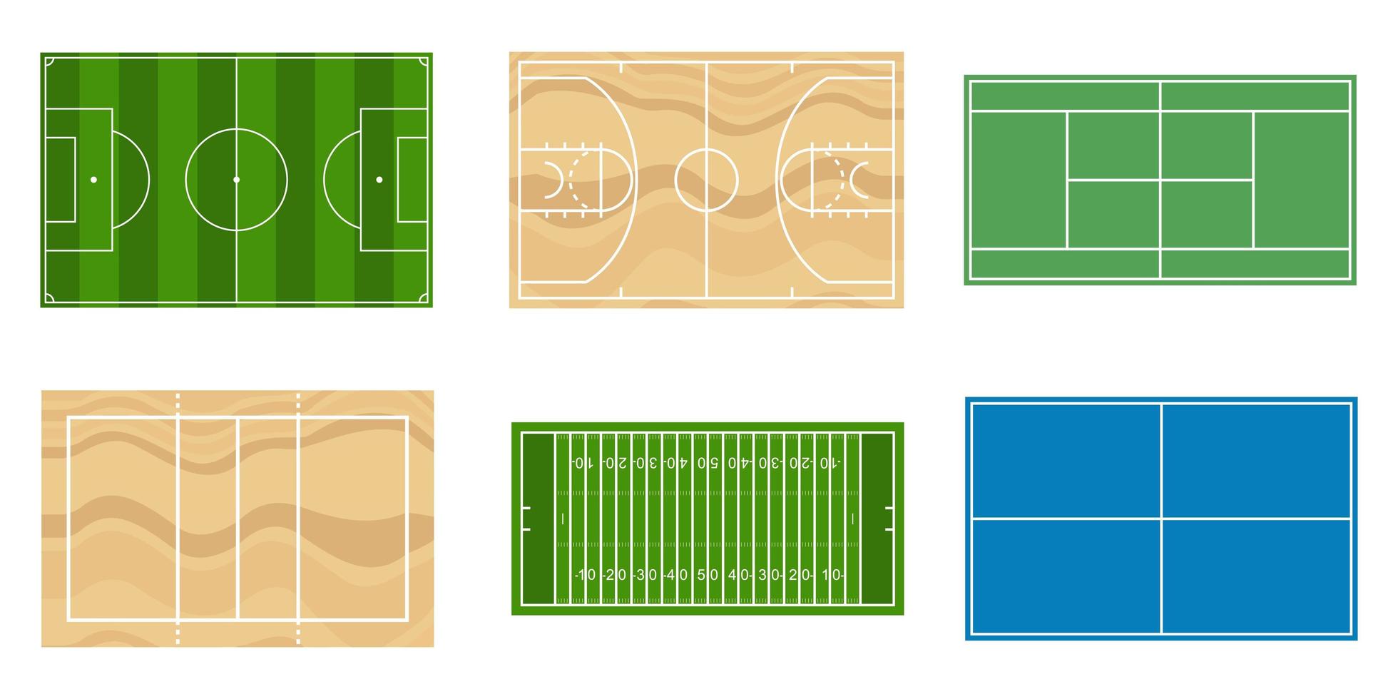 sportfält set ovanifrån vektor