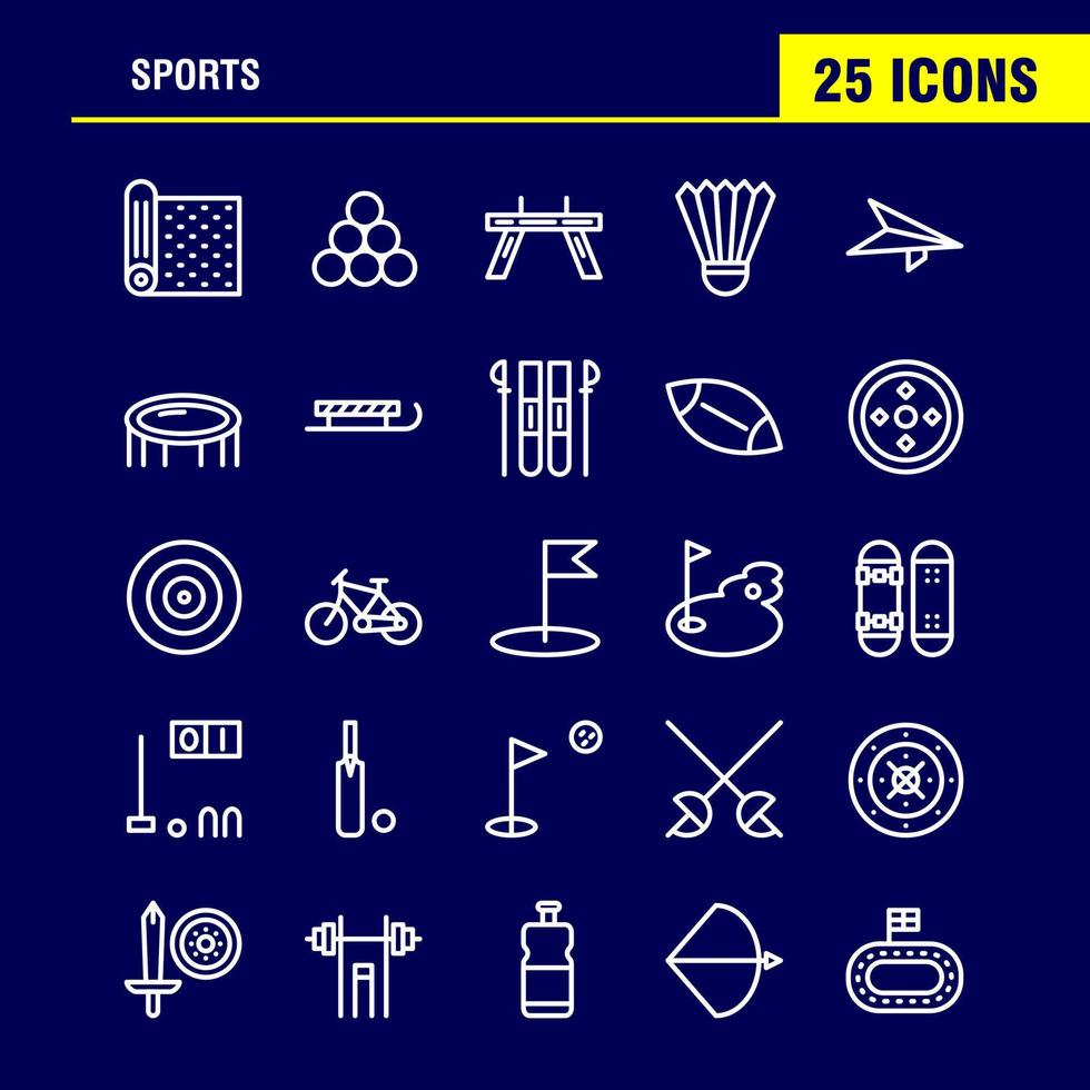 Sportlinie Icon Pack für Designer und Entwickler Icons von Mattensport Sport Yoga Billard Pool Snooker Sport Vektor