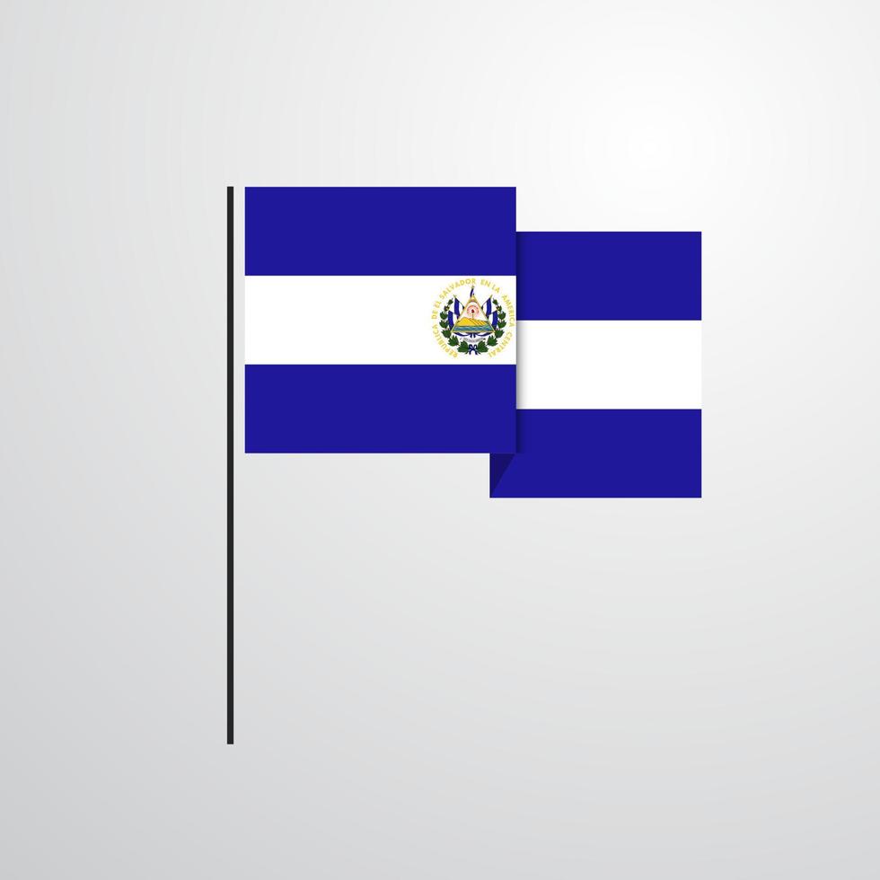 el salvador vinka flagga design vektor