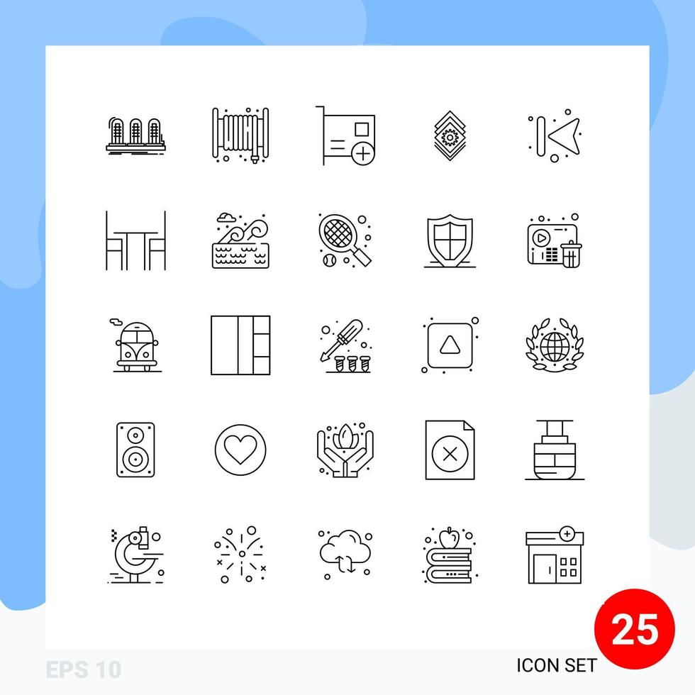packa av 25 kreativ rader av server miljö slang redskap enheter redigerbar vektor design element