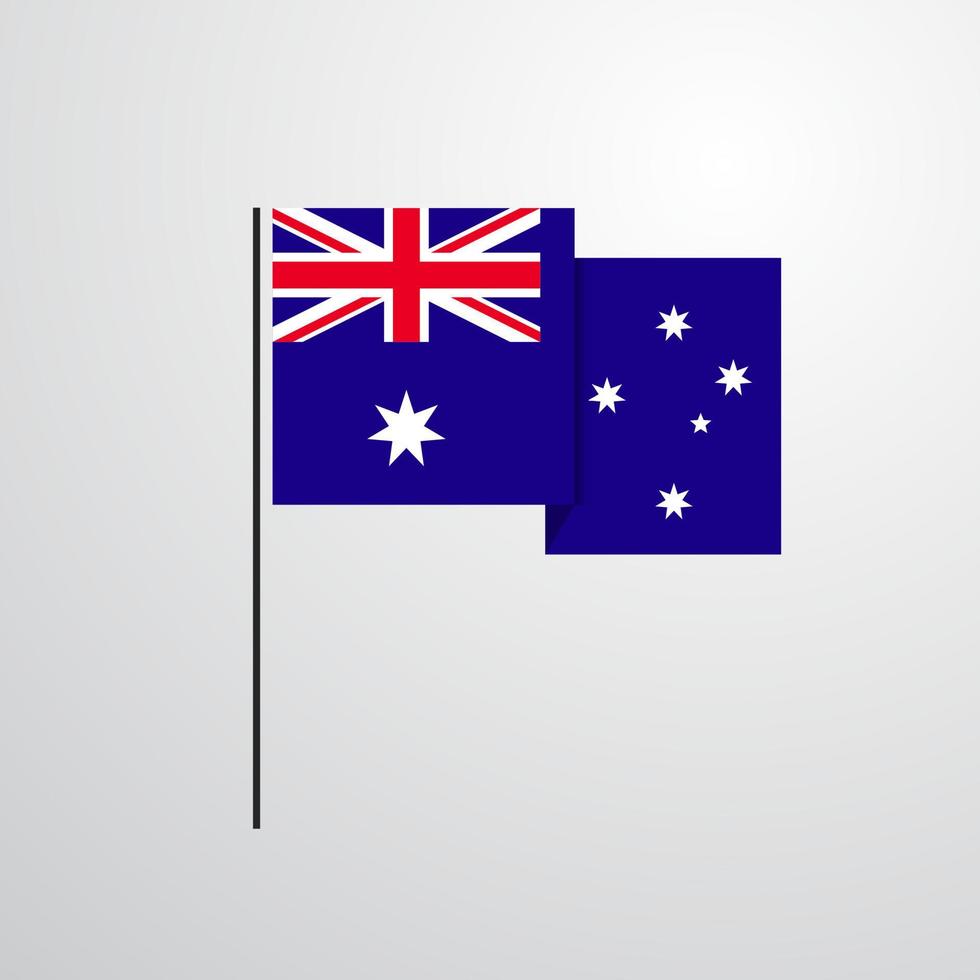 australien wehende flaggendesignvektor vektor