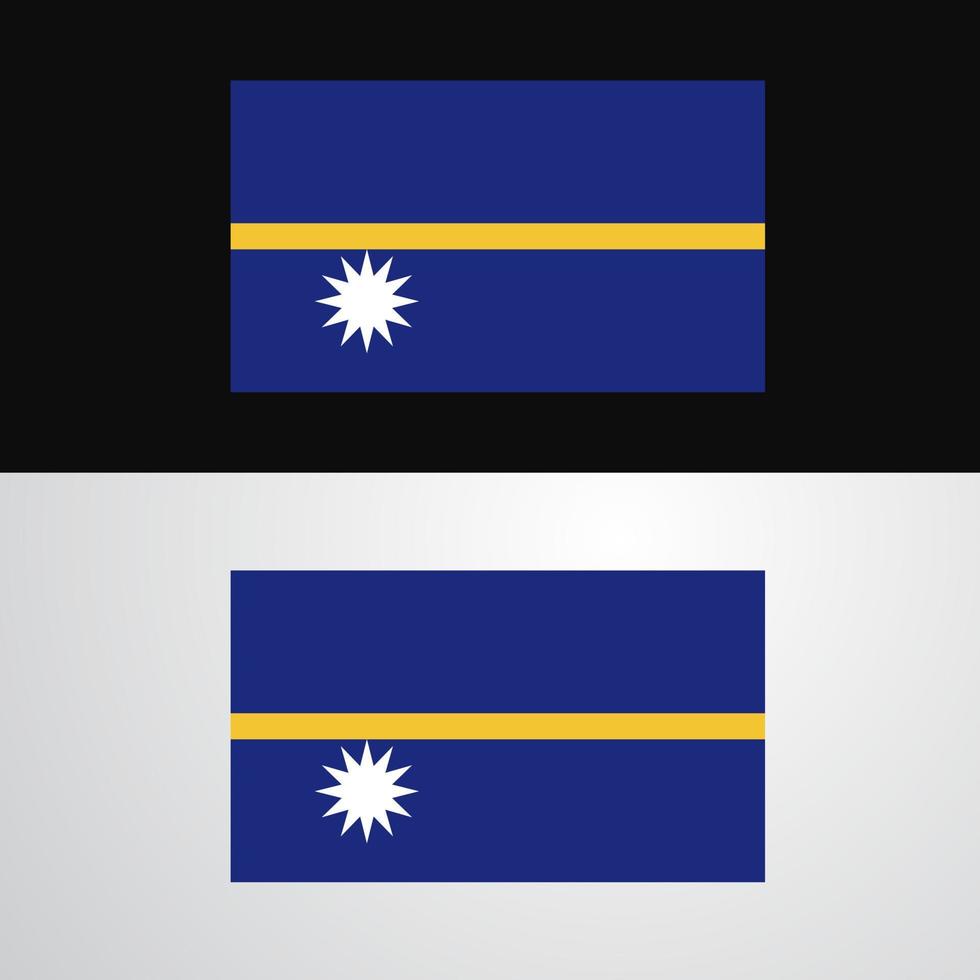 nauru flagga baner design vektor