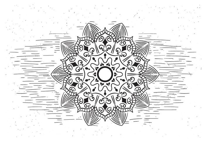 Freie Mandala Vektor Blume Illustration