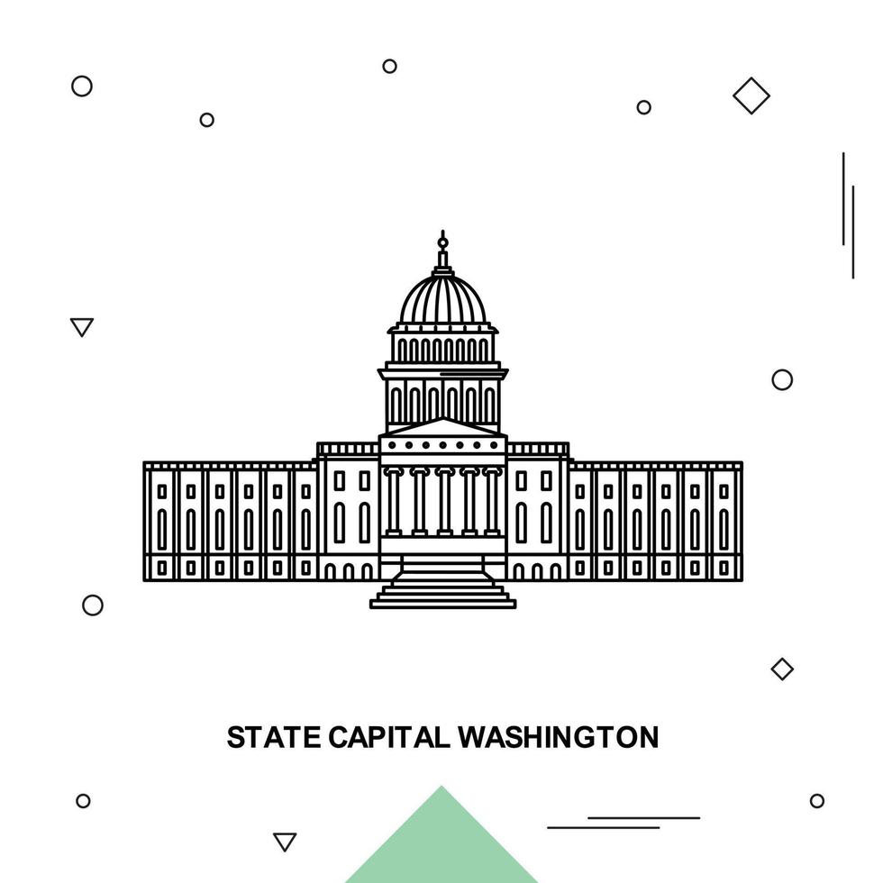 stat huvudstad Washington vektor