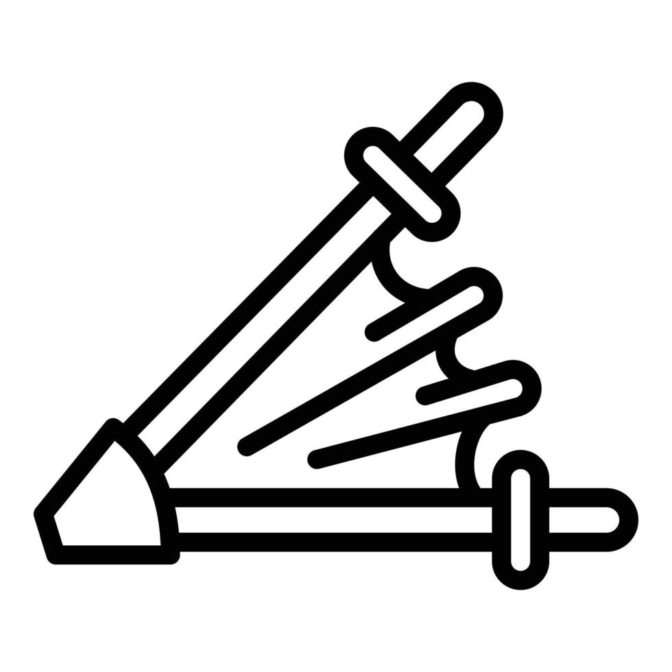 Schmied Luftpumpe Symbol, Outline-Stil vektor