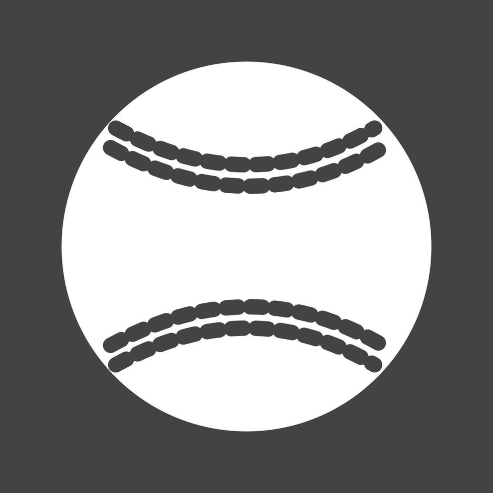 Softball-Glyphe invertiertes Symbol vektor