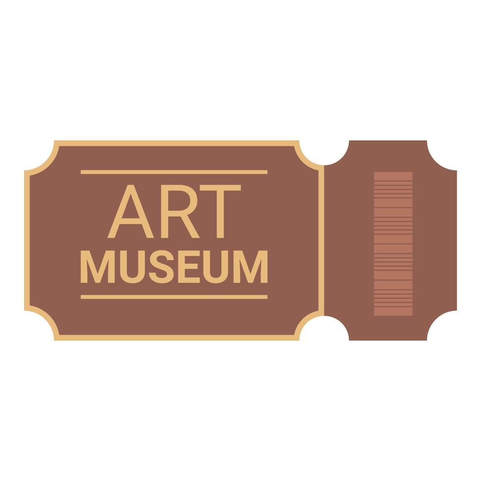 konst museum inträde ikon tecknad serie vektor. erkänna bio vektor