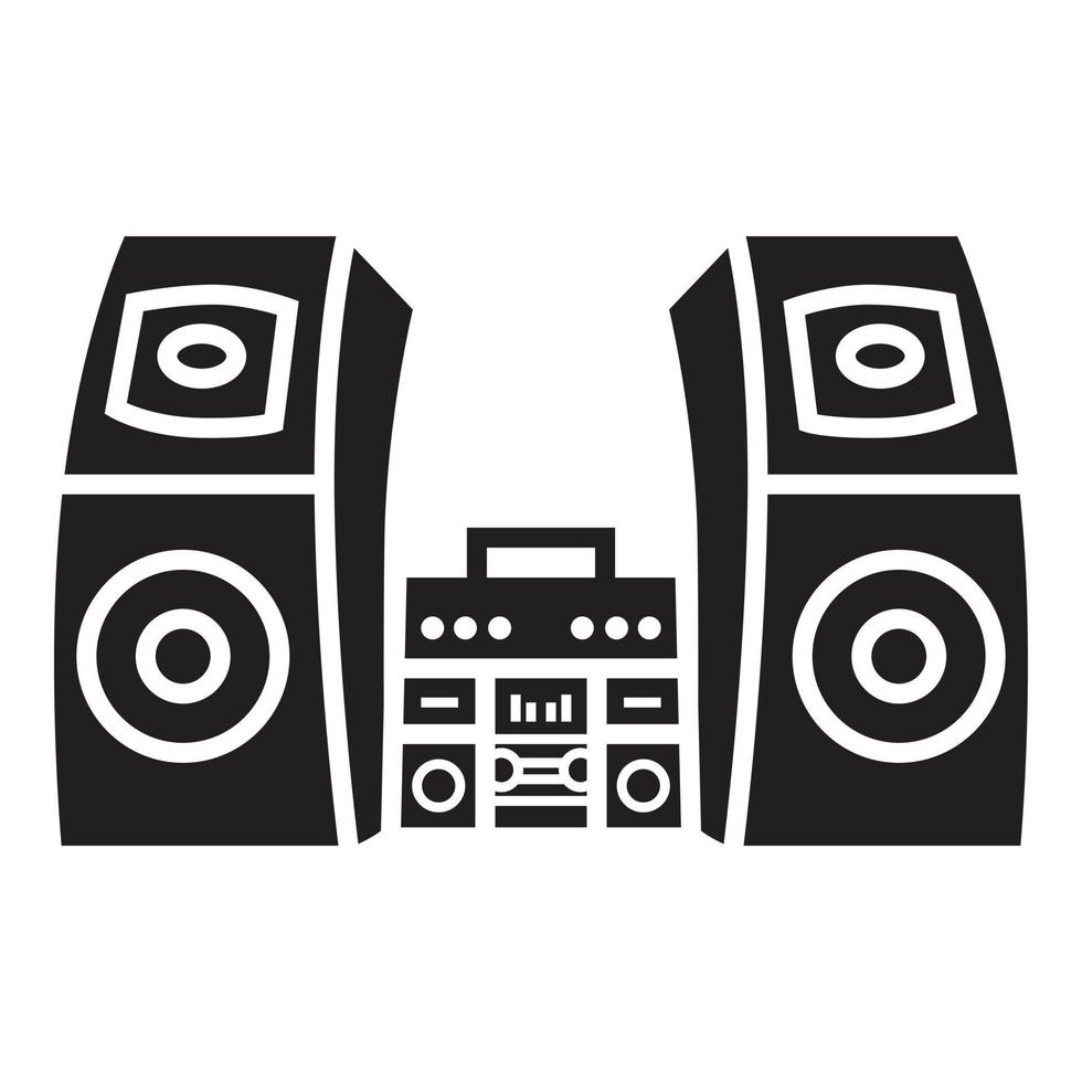 boombox ikon, enkel stil vektor