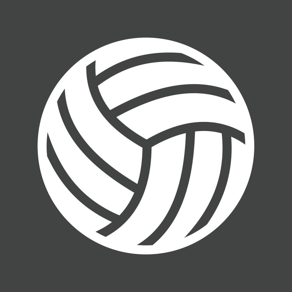 Volleyball-Glyphe invertiertes Symbol vektor