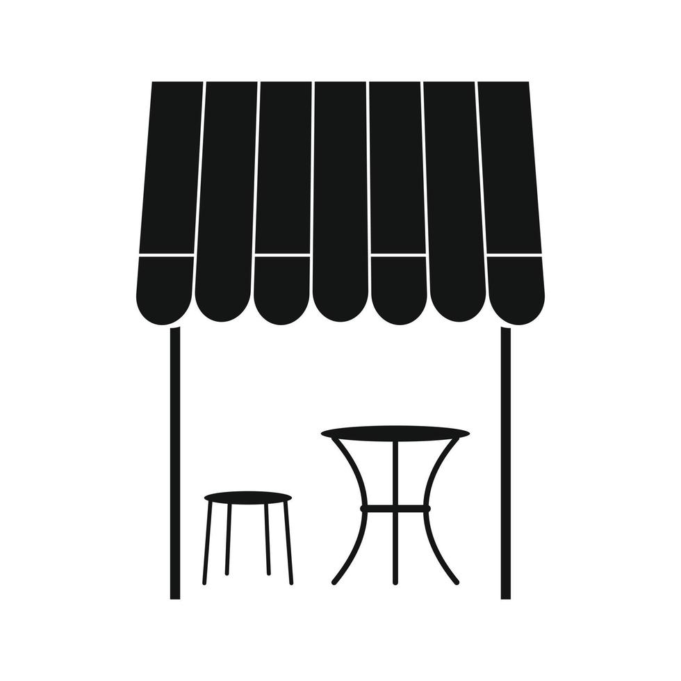 Straße französisches Café-Symbol, einfacher Stil vektor