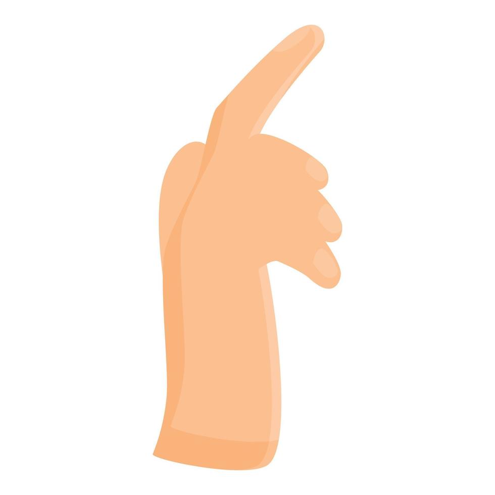 finger Rör ikon, tecknad serie stil vektor