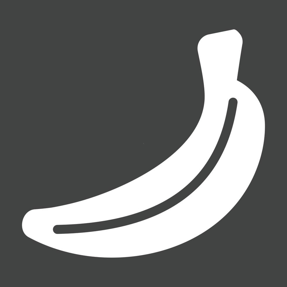 Bananen Glyphe umgekehrtes Symbol vektor