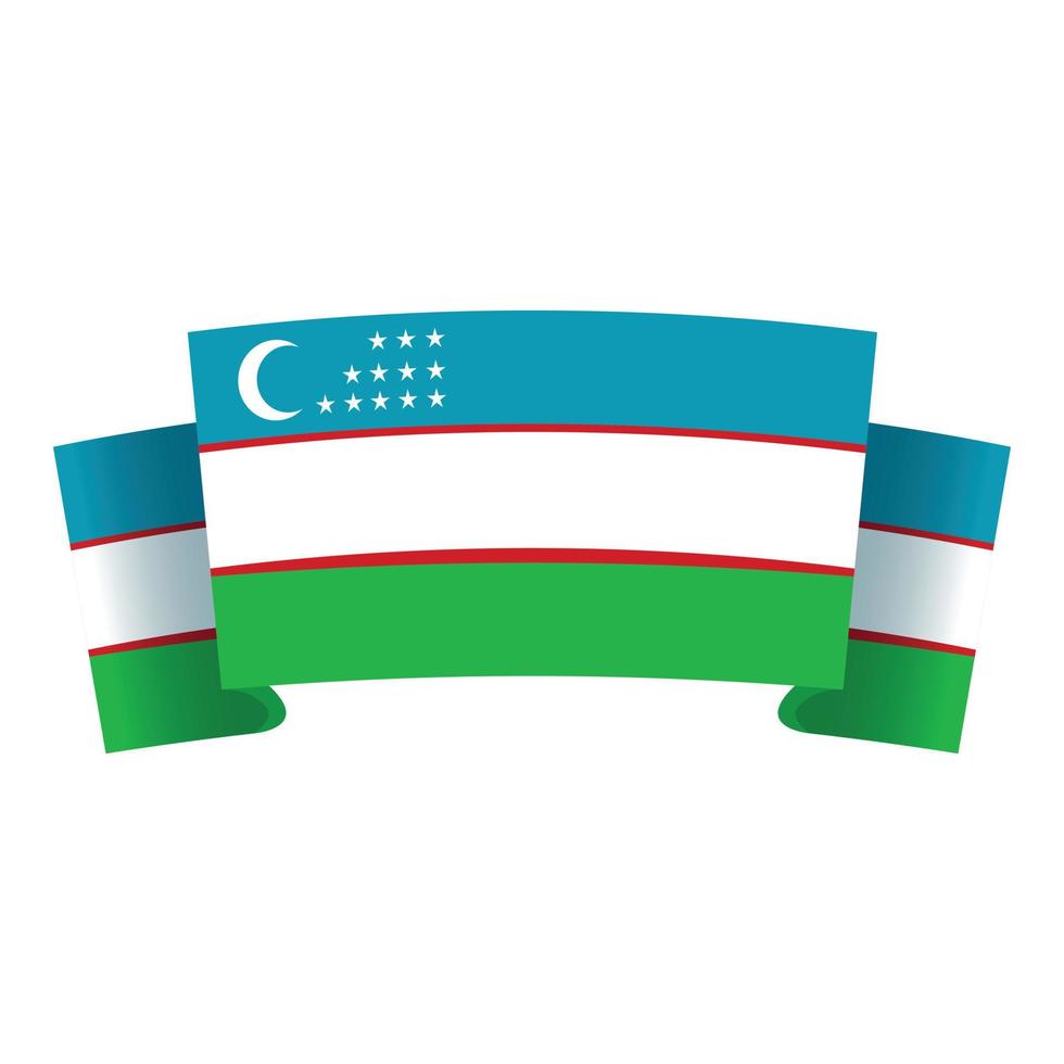 usbekistan tag symbol cartoon vektor. Flaggenmenschen vektor