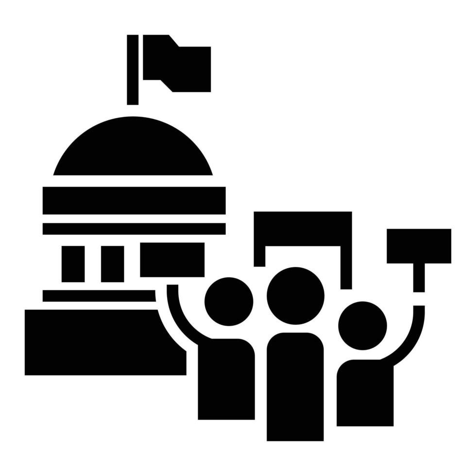 Ikone der politischen Wahlversammlung, einfacher Stil vektor