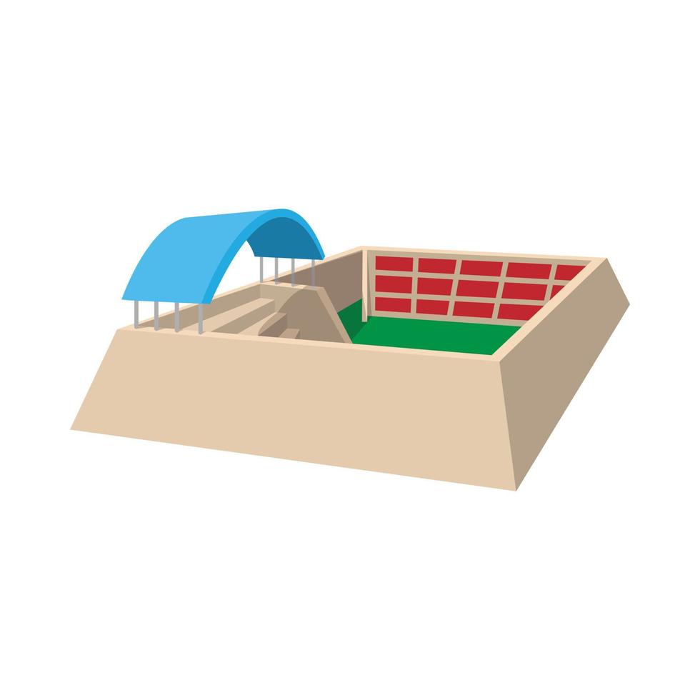 sporter stadion tecknad serie ikon vektor