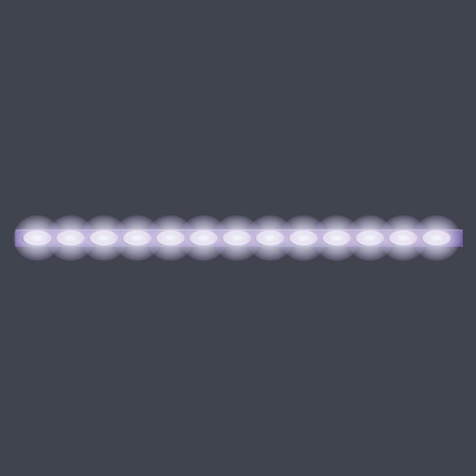 led remsa lampor modul ikon, tecknad serie stil vektor