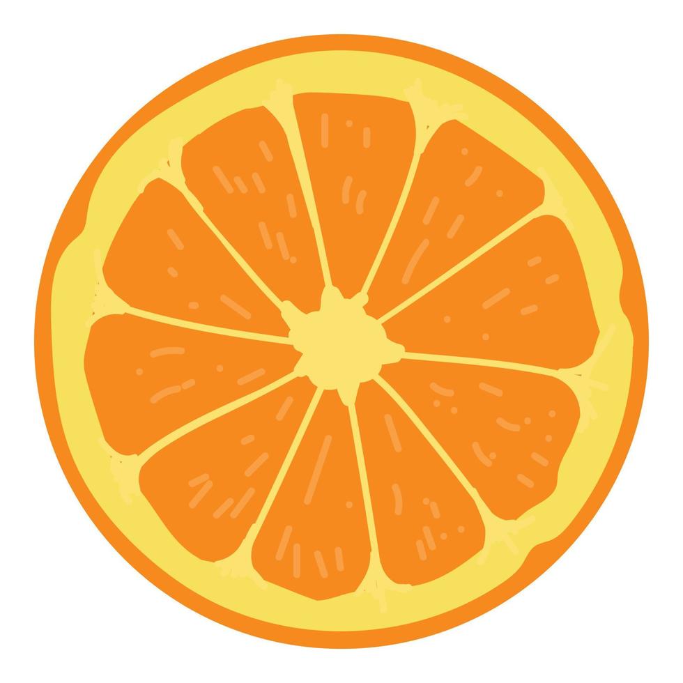 halv orange ikon tecknad serie vektor. frukt för funderade vin vektor