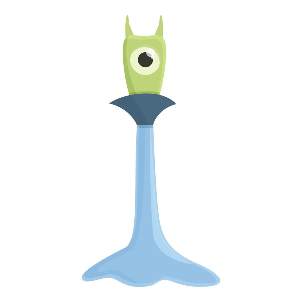 lustiger Alien-Symbol-Cartoon-Vektor. UFO-Monster vektor