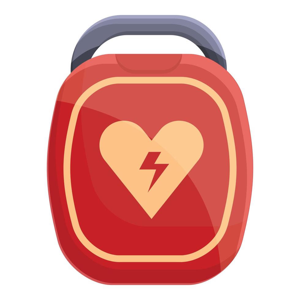 hypertoni defibrillator ikon, tecknad serie stil vektor