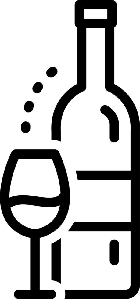linje ikon för alkohol vektor
