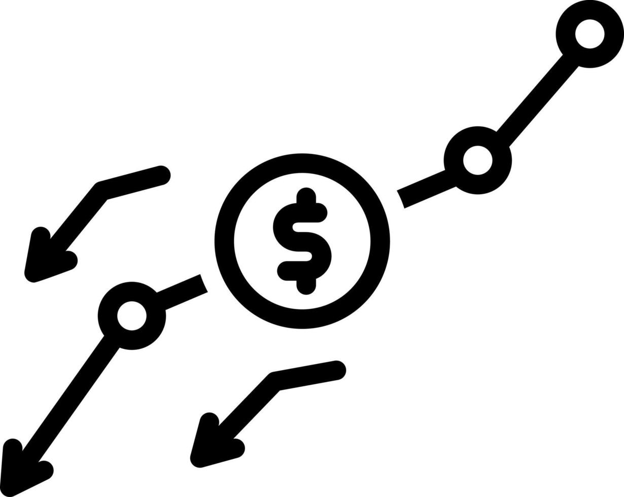 Liniensymbol zum Reduzieren vektor