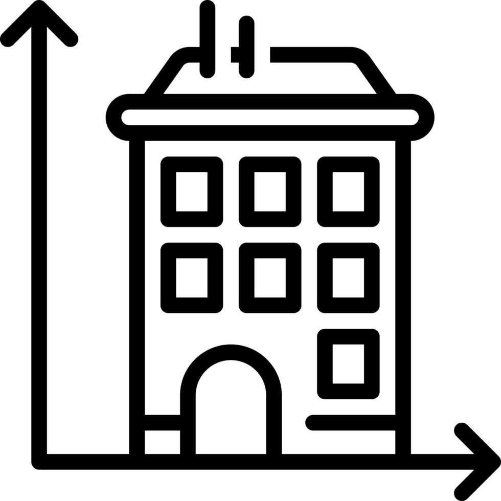 linje ikon för dimensionera vektor