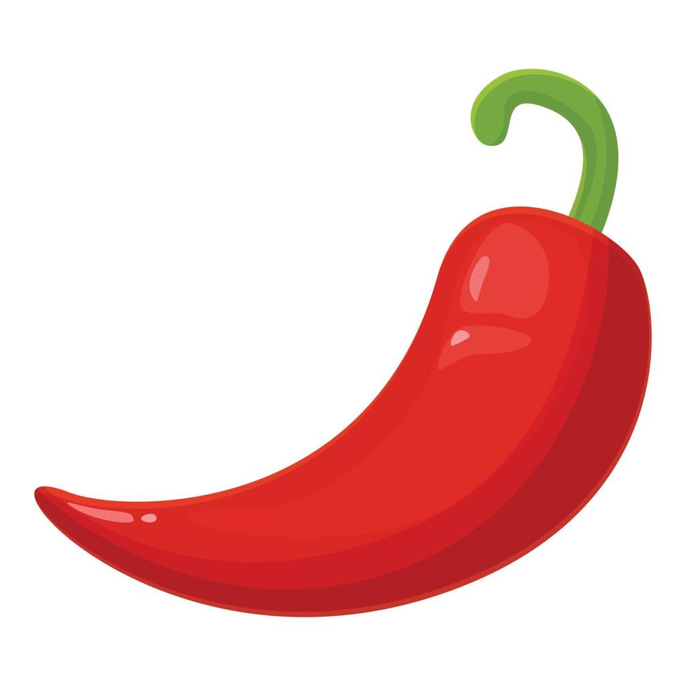 roter Chili-Symbol-Cartoon-Vektor. scharf vektor