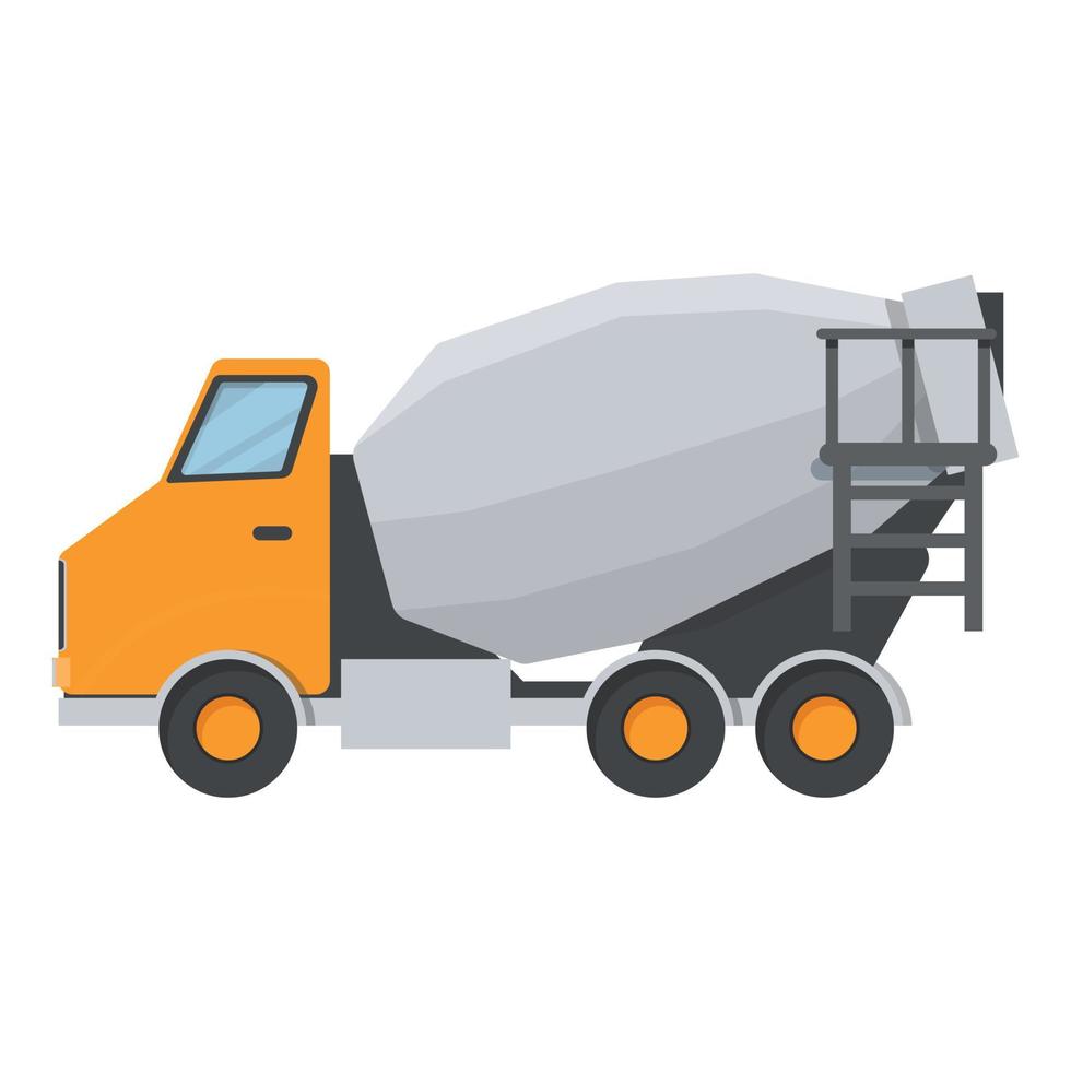 neuer Zement-LKW-Symbol-Cartoon-Vektor. Mischbeton vektor