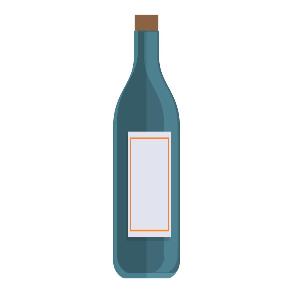 First-Class-Reise-Weinflaschen-Ikone, Cartoon-Stil vektor
