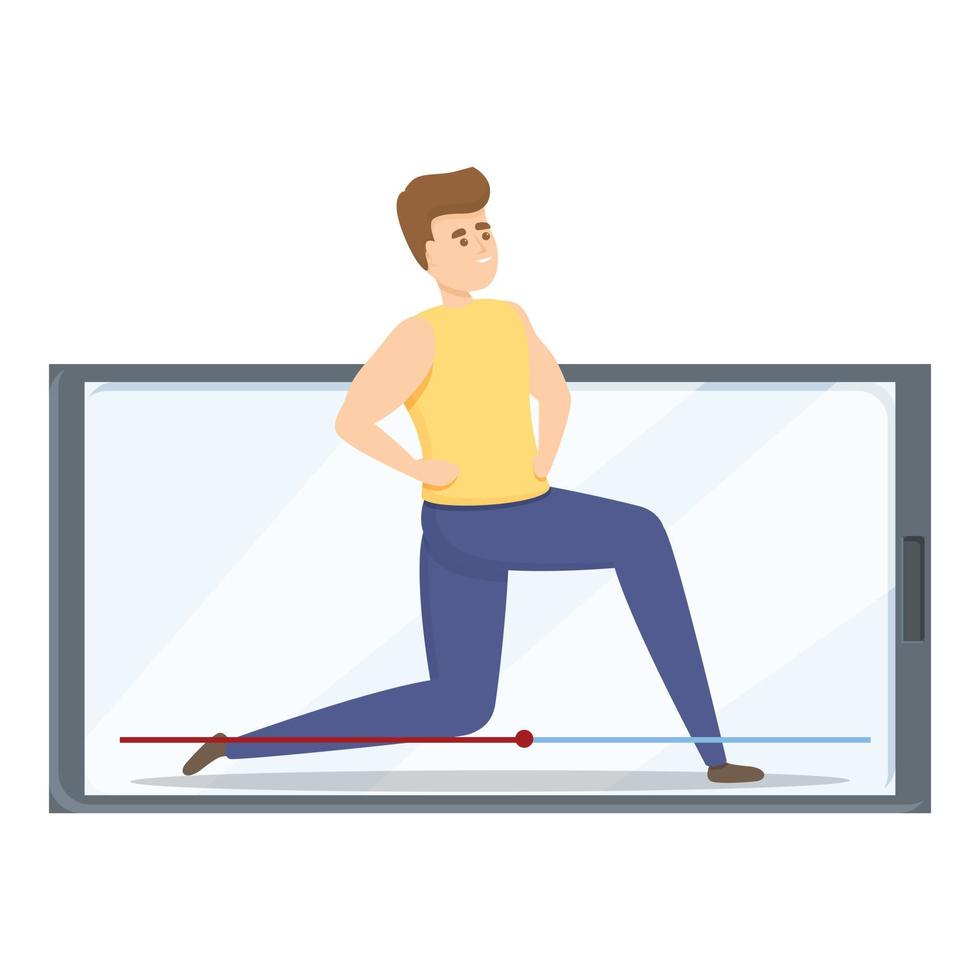 Indoor-Fitness-Blog-Symbol, Cartoon-Stil vektor