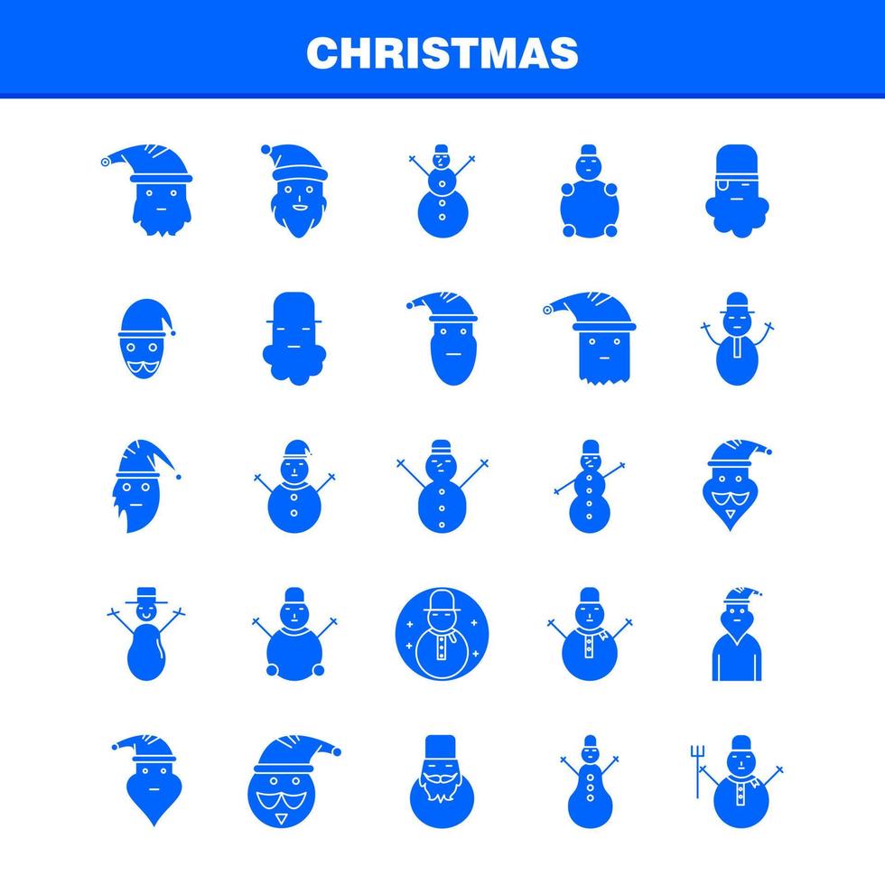 jul fast glyf ikoner uppsättning för infographics mobil uxui utrustning och skriva ut design inkludera dryck mat måltid kniv snögubbe jul vintrar festival samling modern infographic logotyp och pi vektor