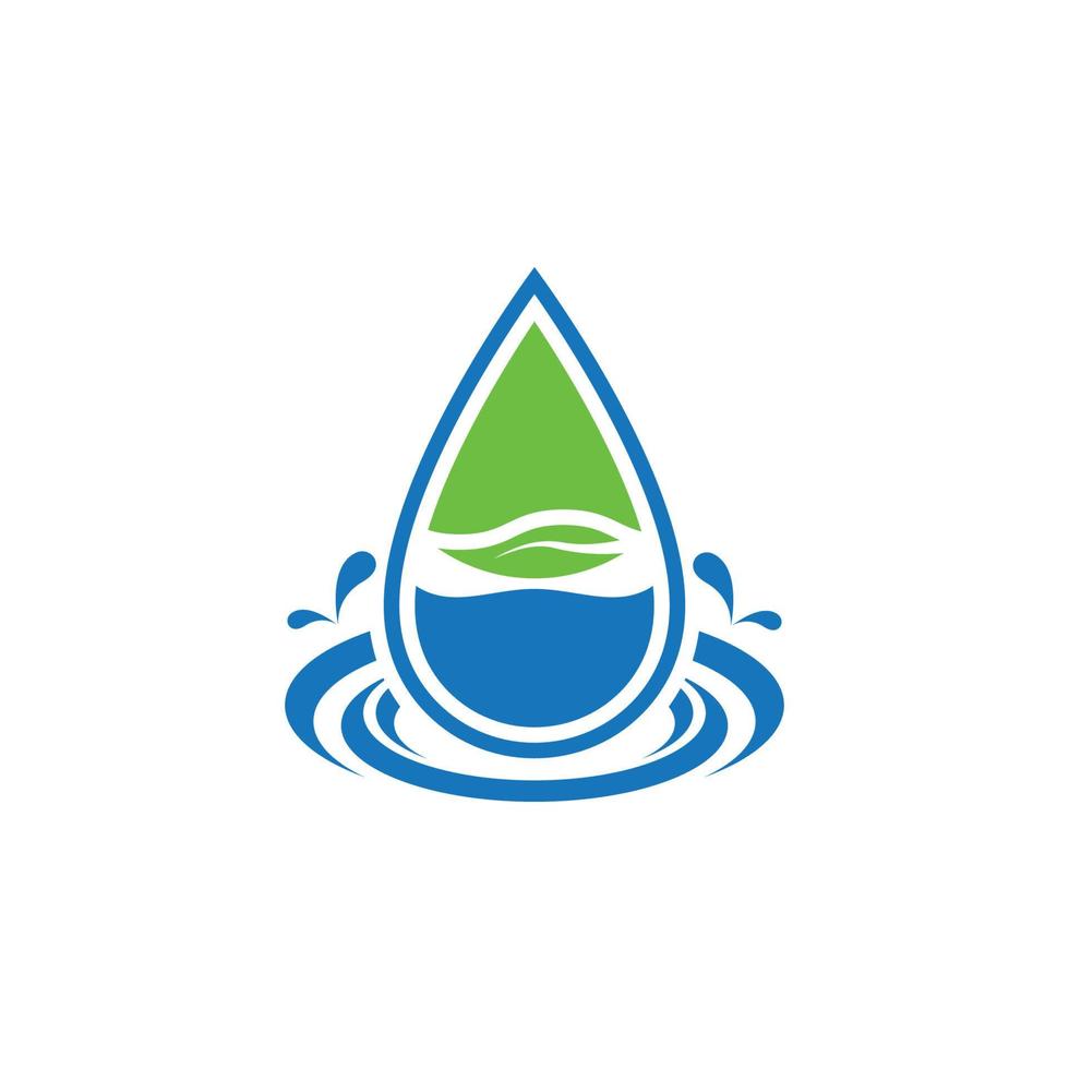 Wassertropfen-Logo-Schablonenvektor vektor