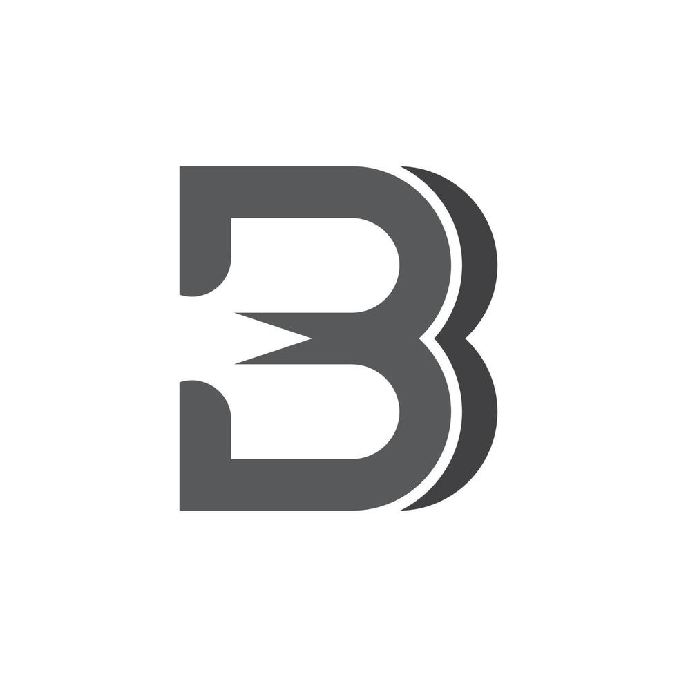 b brev logotyp vektor illustration