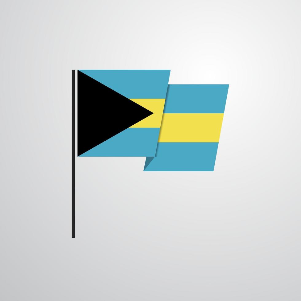 Bahamas vinka flagga design vektor