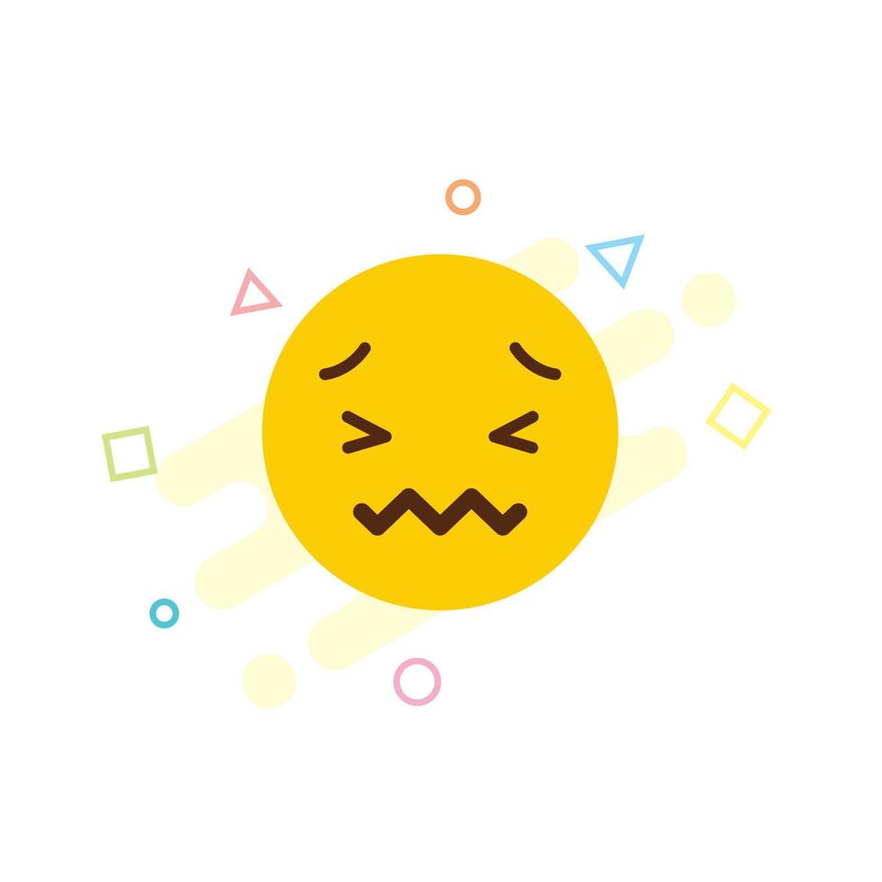 ledsen emoji ikon design vektor