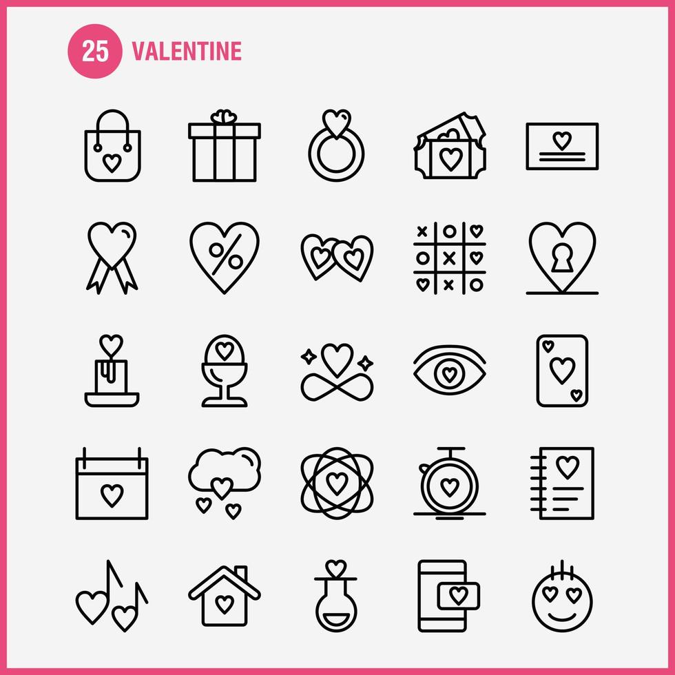 valentine line icon pack für designer und entwickler symbole der flasche liebe romantischer valentinstag liebesgeschenk herz valentinstag vektor