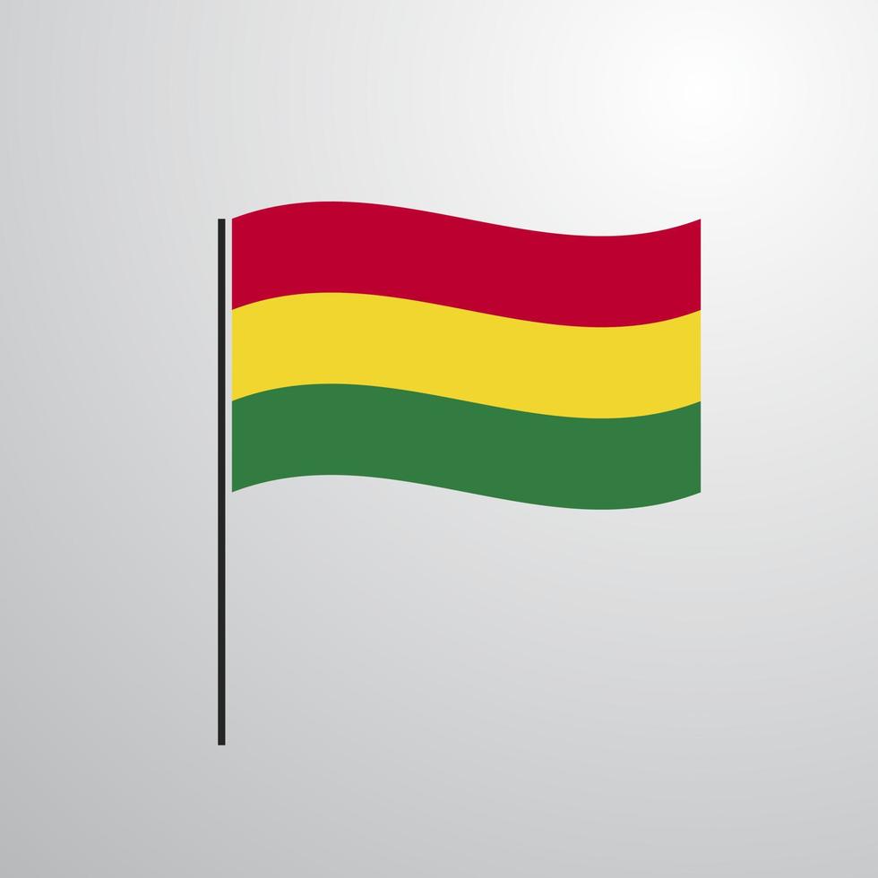 bolivia viftande flagga vektor