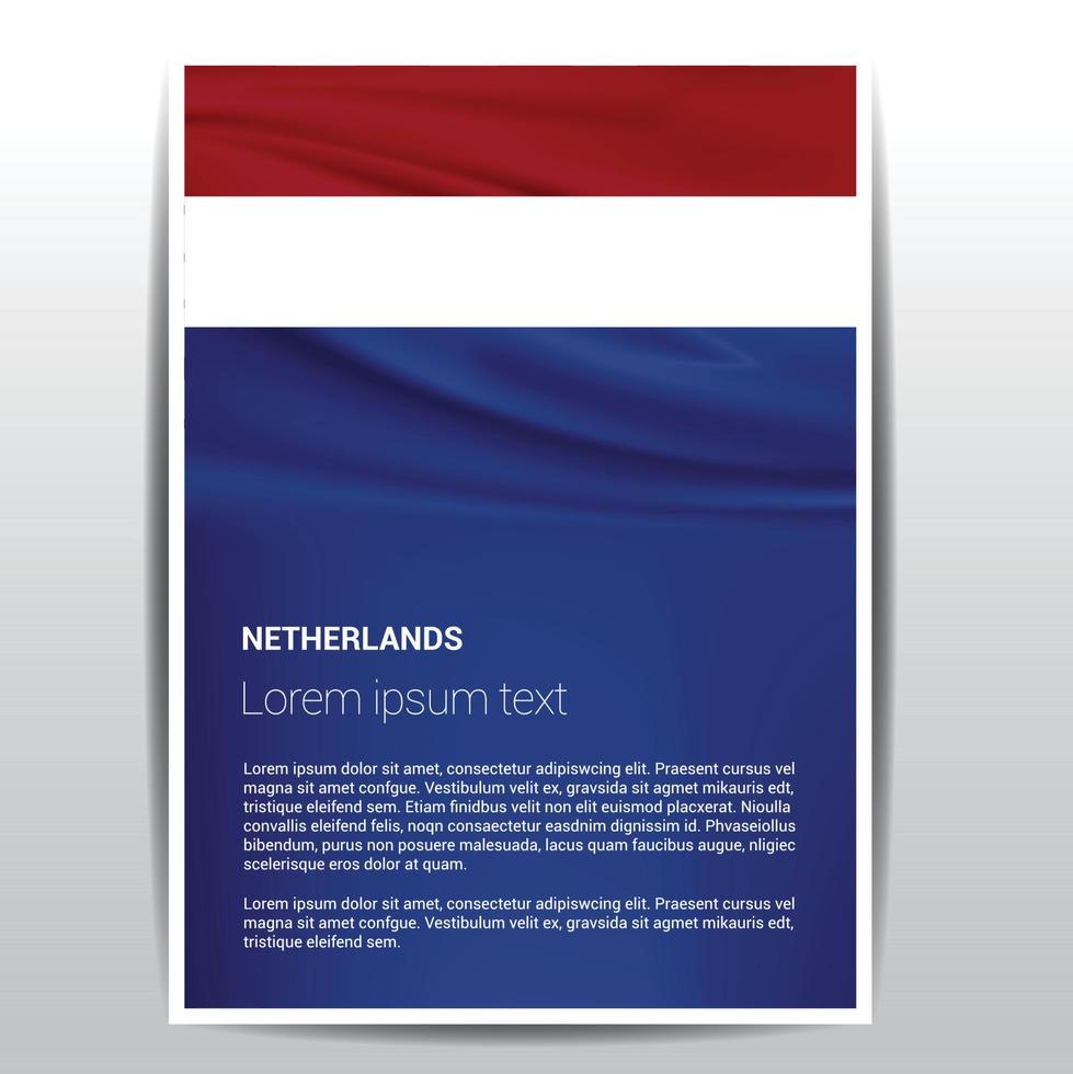 Nederländerna flaggor design vektor