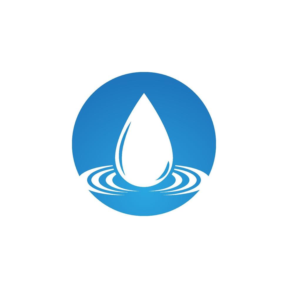 Wassertropfen-Logo-Schablonenvektor vektor