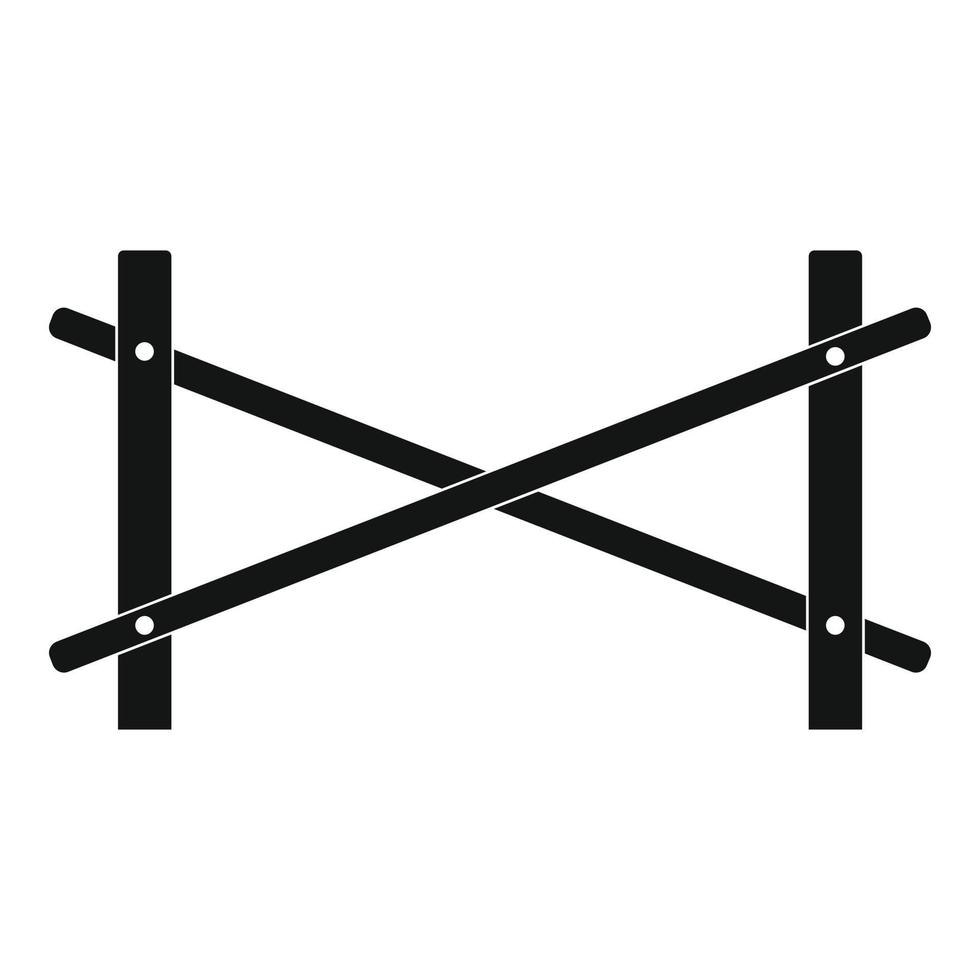 staket av två stång ikon, enkel stil. vektor